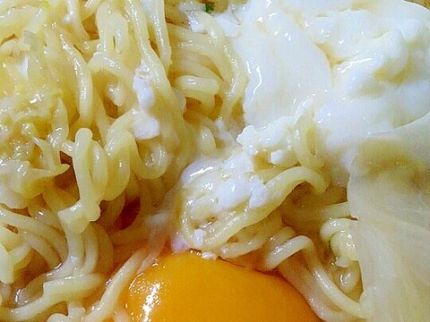 キャベツ入り★即席月見ラーメン